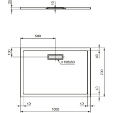 Акриловый поддон 100x70 см Ideal Standard Ultra Flat New T4475V3