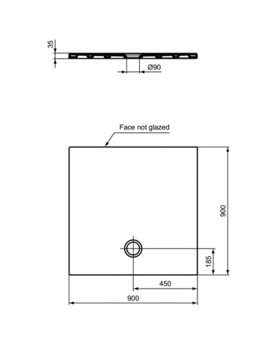 Керамический поддон 90х90 см Ideal Standard Strada T2554YK