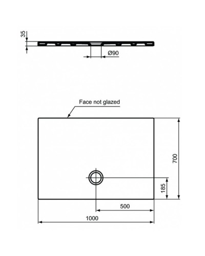 Керамический поддон 100х70 см Ideal Standard Strada T2572YK