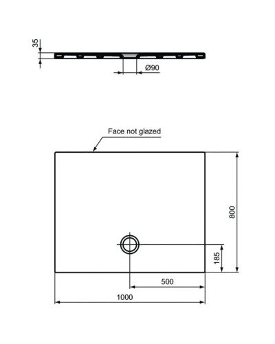 Керамический поддон 100х80 см Ideal Standard Strada T2573YK