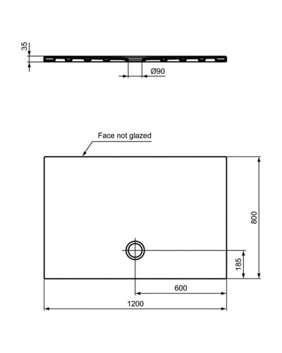 Керамический поддон 120х80 см Ideal Standard Strada T2574YK
