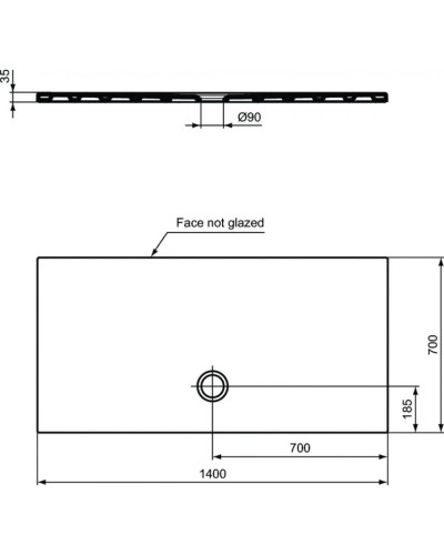 Керамический поддон 140х70 см Ideal Standard Strada T2578YK