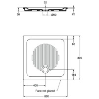 Керамический поддон 80х80 см Ideal Standard Connect T266401