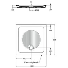 Керамический поддон 80х80 см Ideal Standard Connect T266401