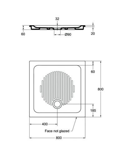 Керамический поддон 80х80 см Ideal Standard Connect T266401