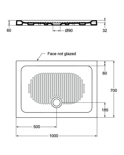 Керамический поддон 100х70 см Ideal Standard Connect T267401