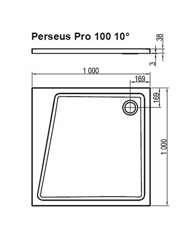 Душевой поддон из искусственного камня Ravak 10° Perseus Pro 100x100 XA05AA01010 Белый