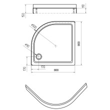 Акриловый поддон 80x80 см Aquatek DPA-0000007