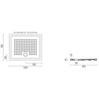 Керамический поддон 100х80 см GSI 438509