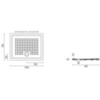 Керамический поддон 100х80 см GSI 438511