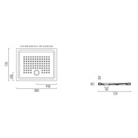 Керамический поддон 90х72 см GSI 438811