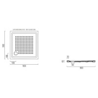 Керамический поддон 90х90 см GSI 439409