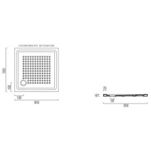 Керамический поддон 90х90 см GSI 439411