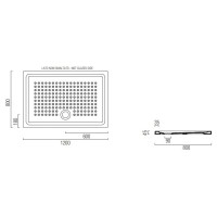 Керамический поддон 120х80 см GSI 439809