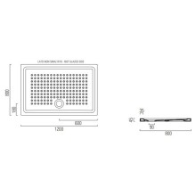 Керамический поддон 120х80 см GSI 439809
