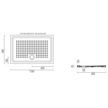 Керамический поддон 120х80 см GSI 439811