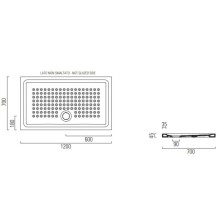 Керамический поддон 120х70 см GSI 439909