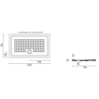 Керамический поддон 120х70 см GSI 439911