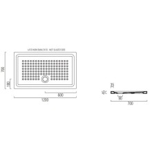 Керамический поддон 120х70 см GSI 439911