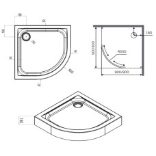 Акриловый поддон 80x80 см Am.Pm X-Joy W88T-205-080W64