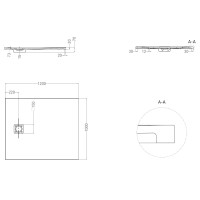Душевой поддон из литьевого мрамора 120x100 см Salini S-Stone Oasi 120325M
