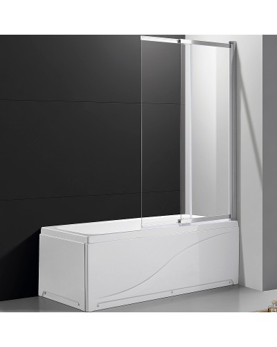 Шторка на ванну Cezares Slider 90 SLIDER-VF-11-90/150-C-Cr профиль Хром стекло прозрачное