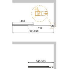 Шторка на ванну Cezares Slider 90 SLIDER-VF-11-90/150-C-Cr профиль Хром стекло прозрачное