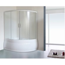 Шторка на ванну Royal Bath Alpine RB140ALP-C 140 профиль Белый стекло шиншилла