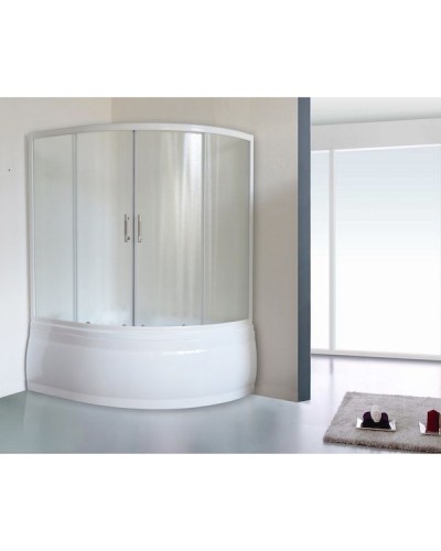 Шторка на ванну Royal Bath Alpine RB140ALP-C 140 профиль Белый стекло шиншилла