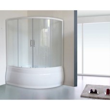 Шторка на ванну Royal Bath Alpine RB160ALP-T 160 профиль Белый стекло прозрачное