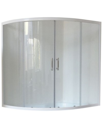 Шторка на ванну Royal Bath Alpine RB160ALP-T 160 профиль Белый стекло прозрачное