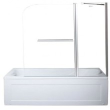 Шторка на ванну Aquanet SG-1200 150 209412 профиль Хром стекло Прозрачное