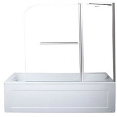 Шторка на ванну Aquanet SG-1200 150 209412 профиль Хром стекло Прозрачное