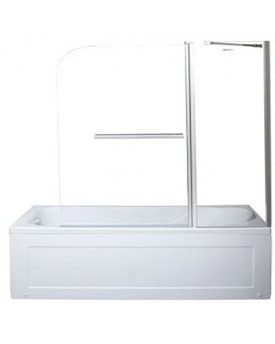 Шторка на ванну Aquanet SG-1200 150 209412 профиль Хром стекло Прозрачное