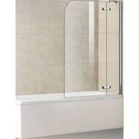 Шторка на ванну WeltWasser WW100 D2 100 10000001225 профиль Хром стекло прозрачное