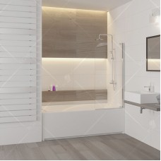 Шторка на ванну RGW Screens SC-01 80x150 профиль Хром стекло прозрачное