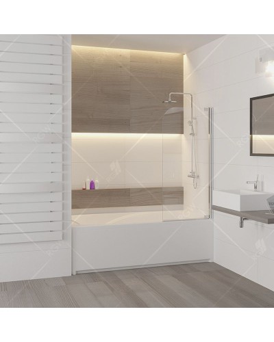 Шторка на ванну RGW Screens SC-01 90x150 профиль Хром стекло прозрачное