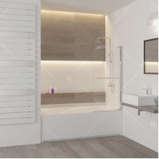 Шторка на ванну RGW Screens SC-02 80x150 профиль Хром стекло прозрачное