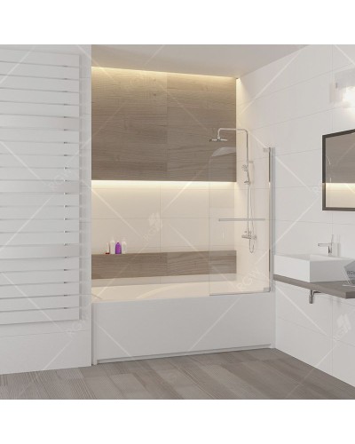 Шторка на ванну RGW Screens SC-02 100x150 профиль Хром стекло прозрачное