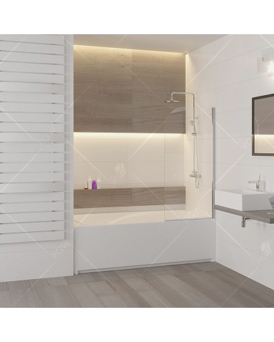 Шторка на ванну RGW Screens SC-05 80x150 профиль Хром стекло прозрачное