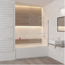 Шторка на ванну RGW Screens SC-06 80x150 профиль Хром стекло прозрачное