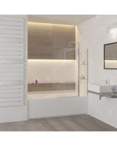 Шторка на ванну RGW Screens SC-07 100x150 профиль Хром стекло прозрачное