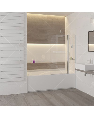 Шторка на ванну RGW Screens SC-08 100x150 профиль Хром стекло прозрачное