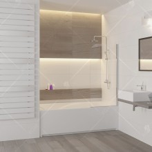 Шторка на ванну RGW Screens SC-09 60x150 профиль Хром стекло прозрачное