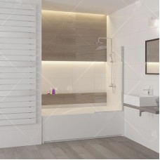 Шторка на ванну RGW Screens SC-09 60x150 профиль Хром стекло прозрачное