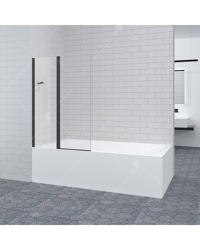 Шторка на ванну RGW Screens SC-11 100x140 03111110-14 профиль Черный стекло прозрачное