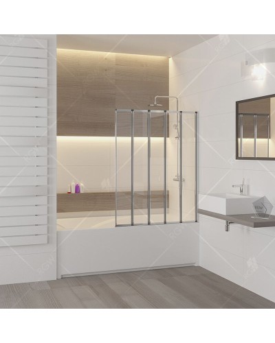 Шторка на ванну RGW Screens SC-22 120x150 профиль Хром стекло прозрачное
