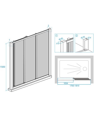 Шторка на ванну RGW Screens SC-41 180x150 04114118-51 профиль Хром стекло шиншилла