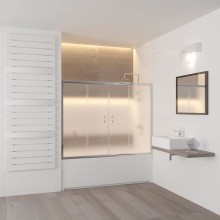 Шторка на ванну RGW Screens SC-61 150x150 01116115-21 профиль Хром стекло матовое-сатинат