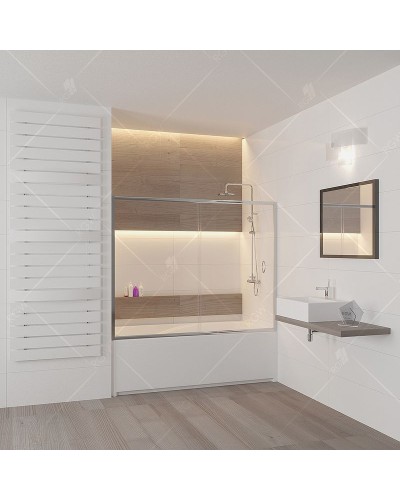 Шторка на ванну RGW Screens SC-62 150x150 01116215-11 профиль Хром стекло прозрачное